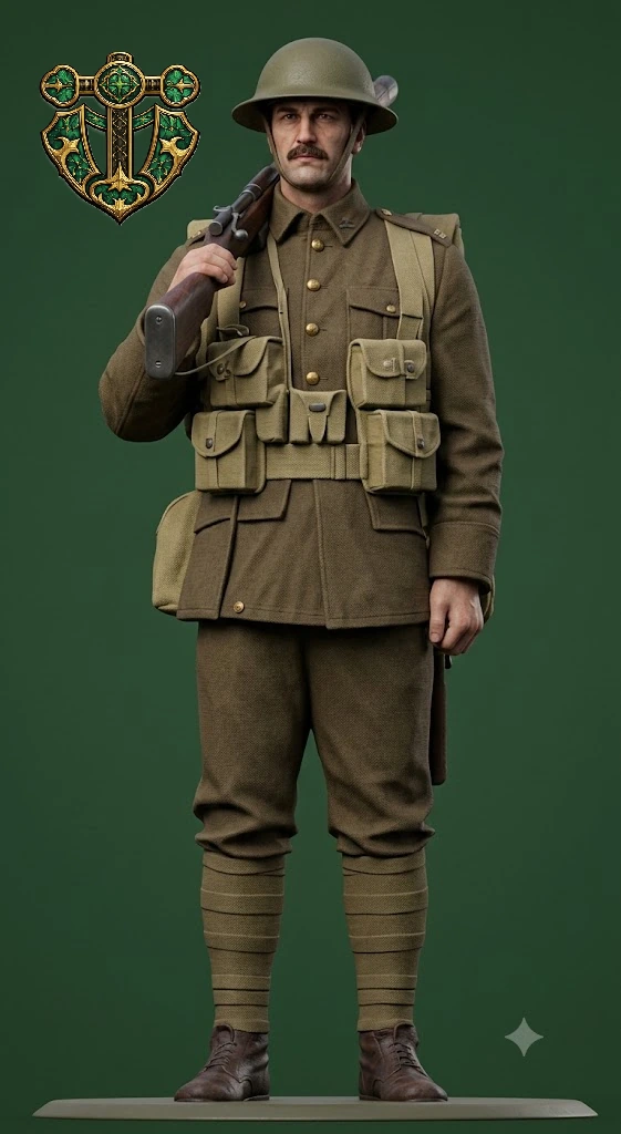 Vista 2 de WW1 British Infantry Soldier 5