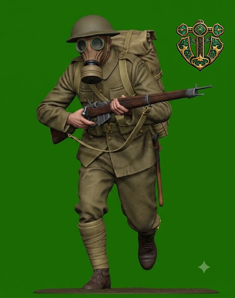 Vista 2 de WW1 British Infantry Soldier 4