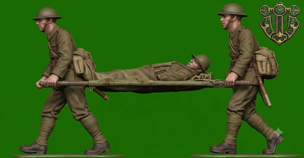 Vista 2 de WW1 British Medic Stretcher Crew
