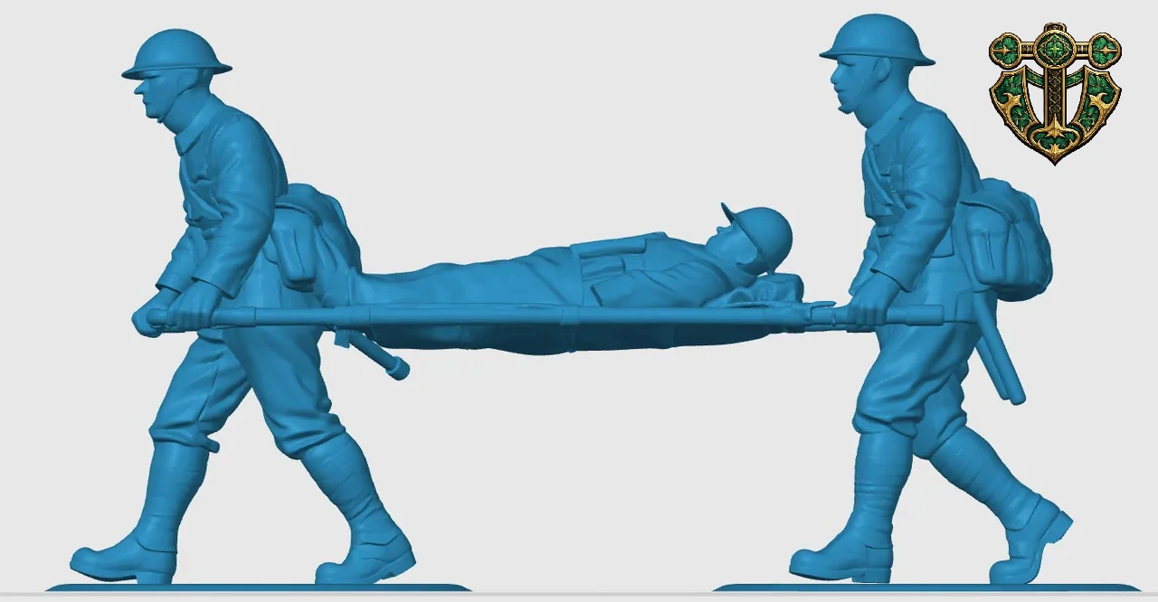 Vista 5 de WW1 British Medic Stretcher Crew