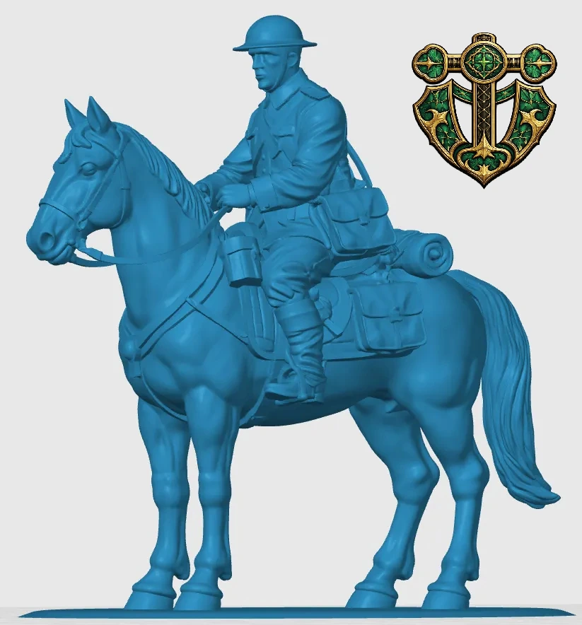 Vista 5 de WW1 British Courier on Horseback