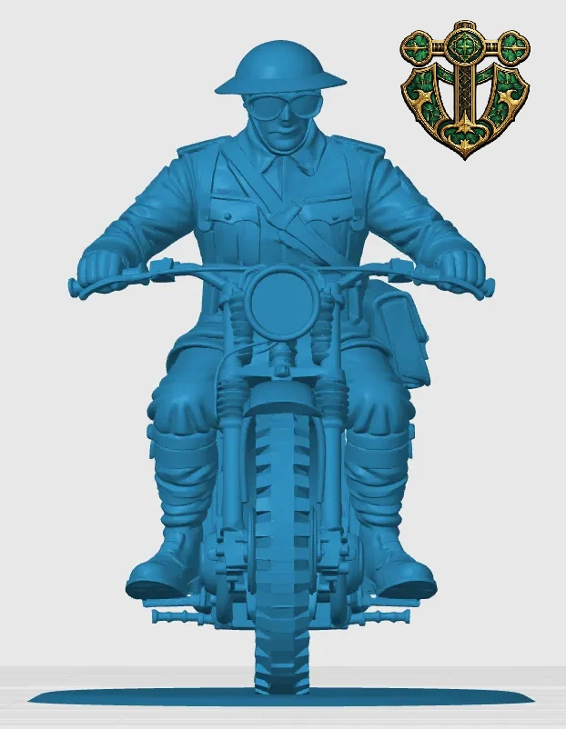 Vista 5 de WW1 British Courier on Motorbike