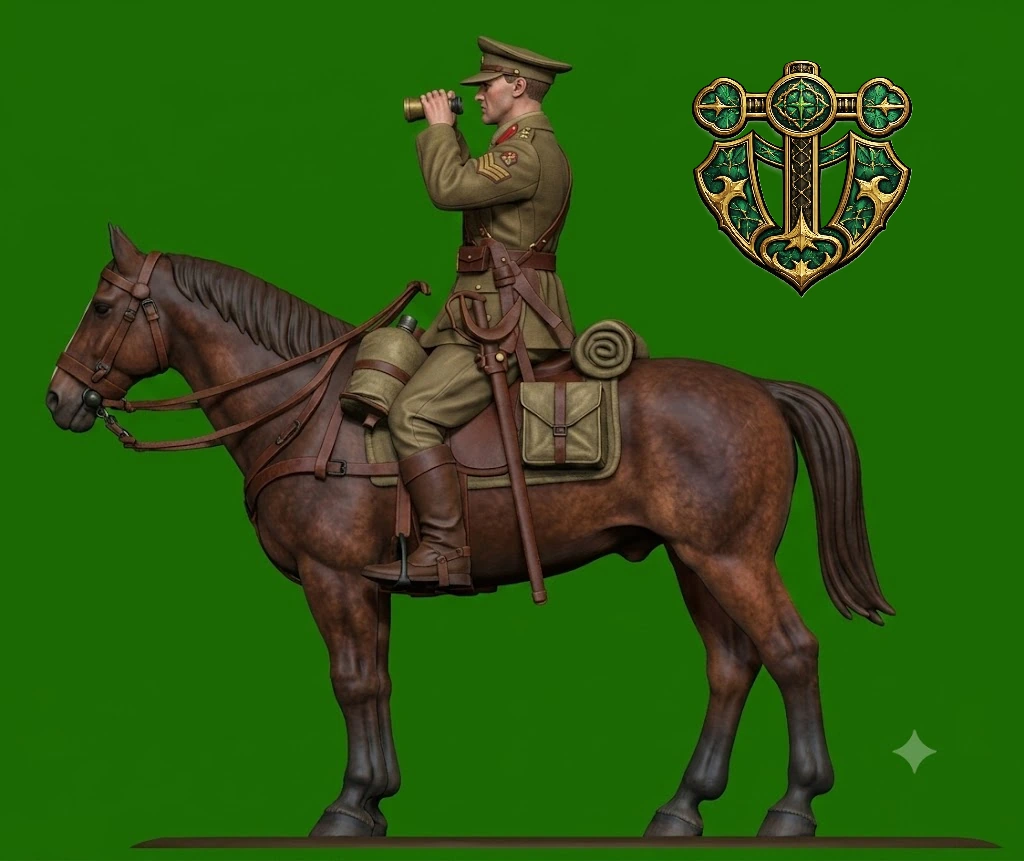 Vista 2 de WW1 British Mounted Cavalry Officer