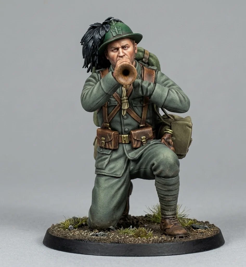 Vista 2 de WWI Italian Bersaglieri Bugler