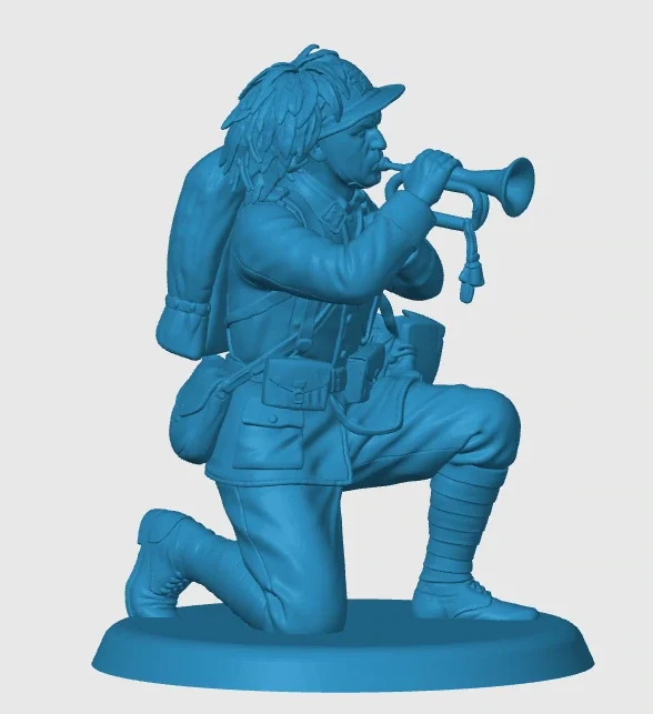 Vista 3 de WWI Italian Bersaglieri Bugler