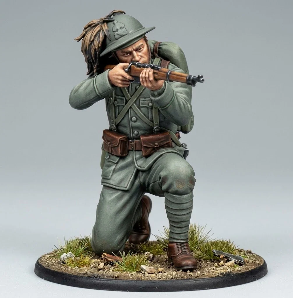 Vista 2 de WWI Italian Soldier on Bicycle