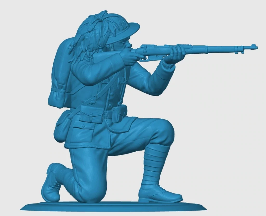 Vista 3 de WWI Italian Soldier on Bicycle