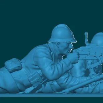 Vista 3 de WW1 French Machine Gunner