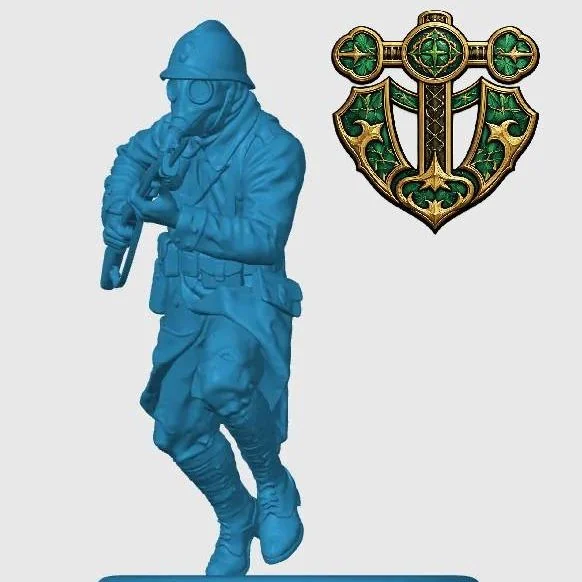 Vista 4 de WW1 French Infantryman Charging 2