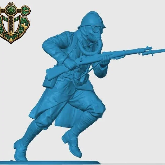 Vista 5 de WW1 French Infantryman Charging 2
