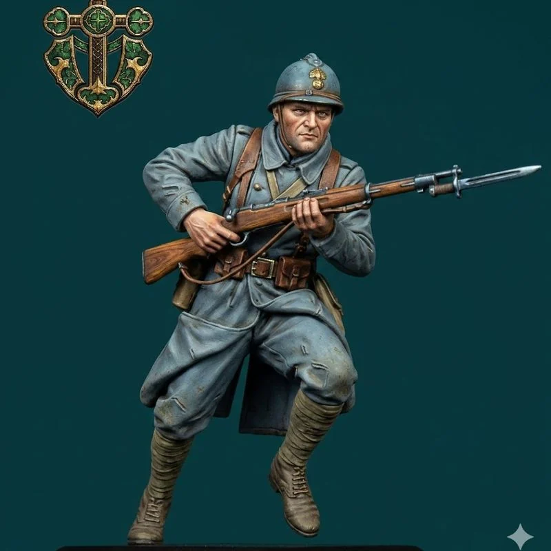 Vista 2 de WW1 French Infantryman Charging