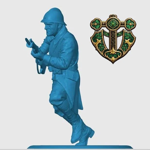 Vista 4 de WW1 French Infantryman Charging