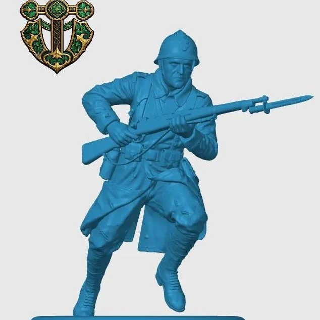 Vista 5 de WW1 French Infantryman Charging
