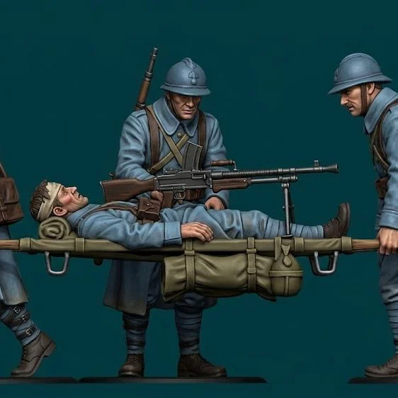 Vista 2 de WW1 French Stretcher Crew and Medic
