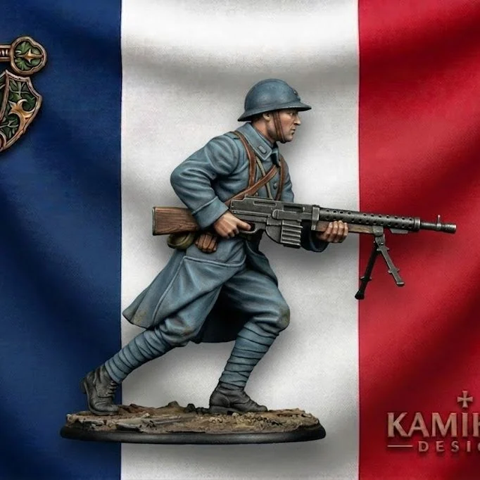 French Charging Machine Gunner