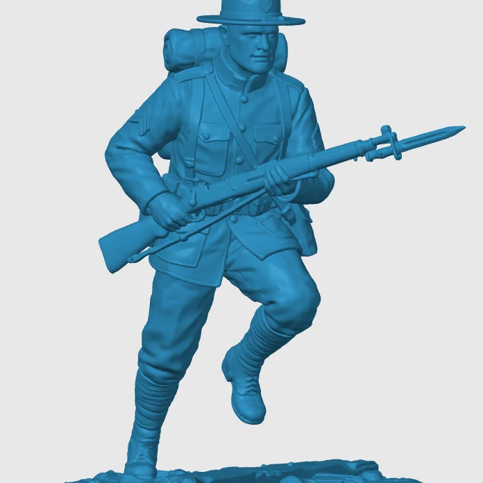 Vista 3 de WW1 American Infantry Soldier 12