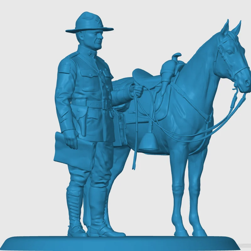 Vista 4 de WWI American Cavalry Officer