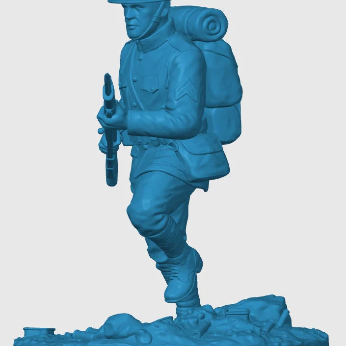 Vista 3 de WW1 American Infantry Soldier 10