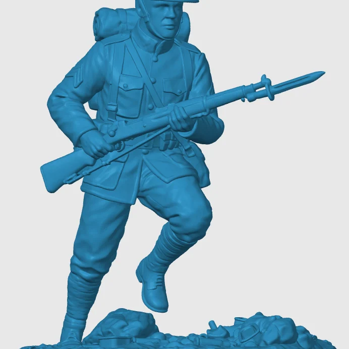 Vista 4 de WW1 American Infantry Soldier 10