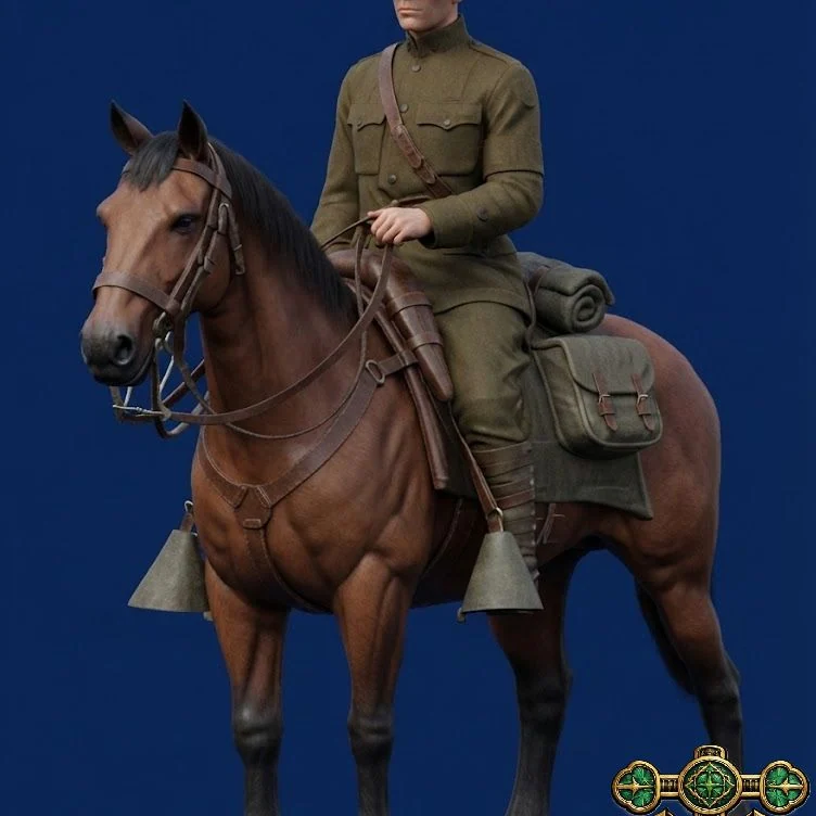 Vista 2 de WWI American Cavalry Soldier