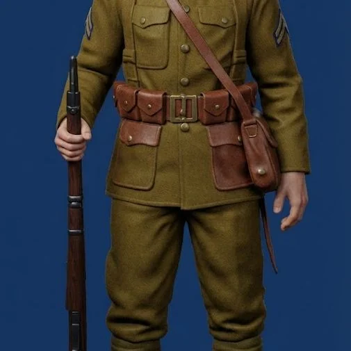 Vista 2 de WW1 American Infantry Soldier 3